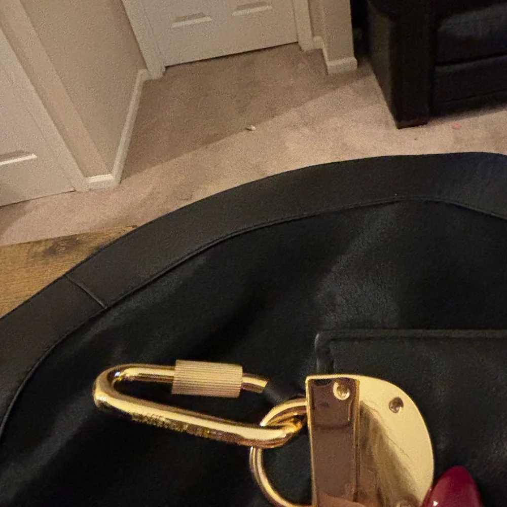 Diane Von Furstenberg Black Shoulder Bag with Gold Hardware